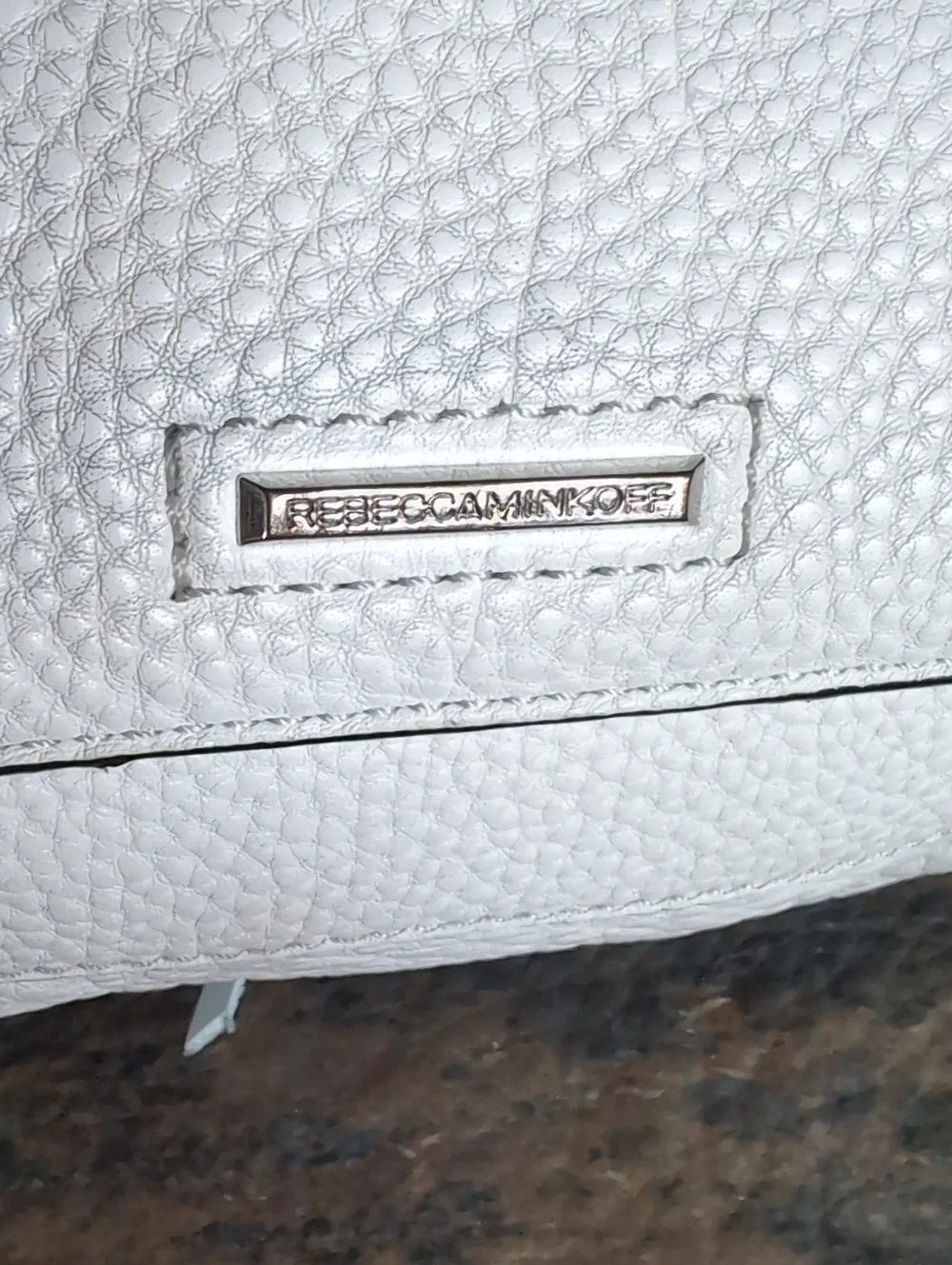 Rebecca Minkoff -Hobo Silver Studded Darren Shoulder Bag Optic White🤍